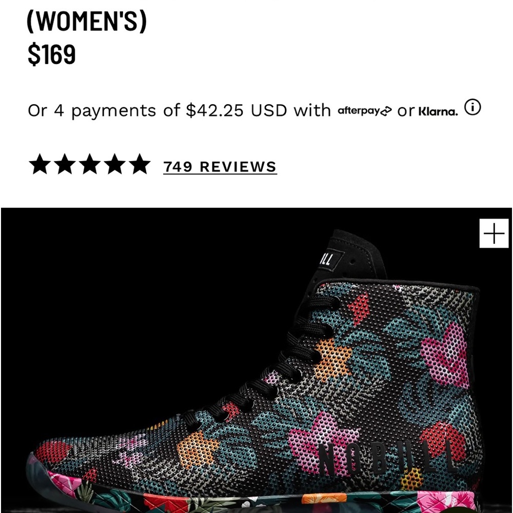 NoBull high-top tropical midnight trainer shoes . Womens 7/Mens 5.5
